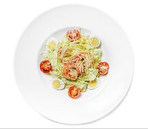 Салат Цезарь с креветками