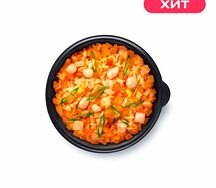 Чесночный рис с курицей