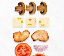 Сырная с беконом и грибами