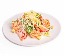 Салат Цезарь с креветками