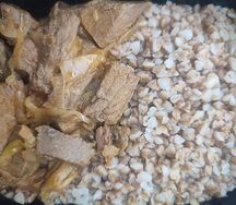 Гречка с гуляшом из говядины