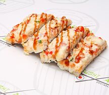 Суши пицца с курицей