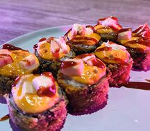 Запеченный ролл Курица BBQ