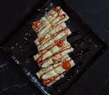Суши пицца с морепродуктами