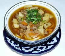 Суп с мясом по-казахски