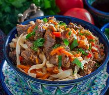 Лагман национальный с говядиной