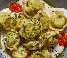 Пельмени с судаком и творожным сыром