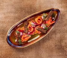 Картофельные рёсти с лососем и сливочным сыром