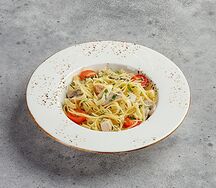 Паста с курицей и с грибами