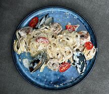 Феттуччине с морепродуктами