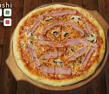 С ветчиной и грибами