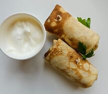 Блин с курицей и грибами