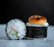 Запечённый чёрный с креветкой