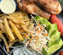Ланч с куриной голенью 