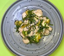 Цыпленок с апельсином и чукой