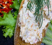 Паштет из морского окуня горячего копчения