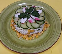 Салат Капуста-крабовое мясо