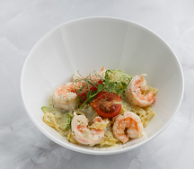 Паста с креветками и кабачками