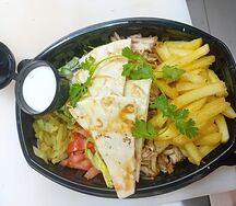 Шаурма на тарелке