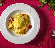Салат Цезарь с креветками