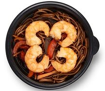 Лапша рисовая с креветками