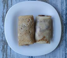 Блины с ветчиной и сыром