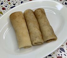Блины с сыром и чесноком