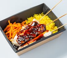 Большие шашлычки терияки с рисом