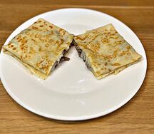 Блин с говядиной и картошкой