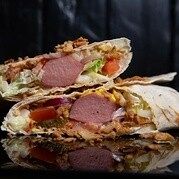 Шаурма mini с сосисками и сыром