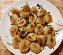 Пельмени жареные