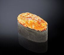 Запеченный гункан с креветкой