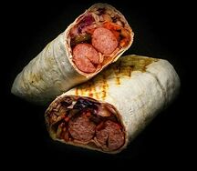 Шаурма Царская с сыром и копчеными колбасками