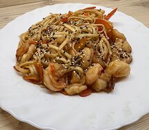 Лапша Wok с креветкой