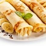 Блины: облепиха и банан и карамель