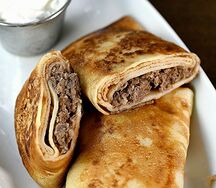 Mega блины из фарша говядина, сыра