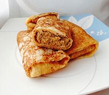 Блины с нежной печенью