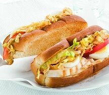 Хот-дог авторский ветчины с сыром