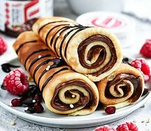 Блины и малина и сгущенка и шоколад