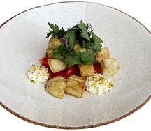 Салат с хрустящим баклажаном
