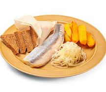 Закуска Сельдь по-сибирски с картофелем