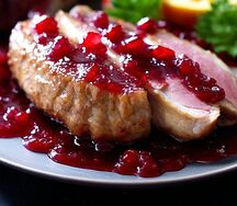 Утиная грудка с брусничным чатни