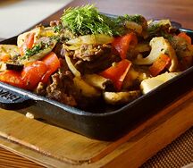 Баранина с овощами