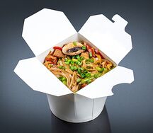 Яки соба с курицей
