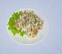 Картофель по-деревенски с чесноком и сыром