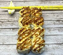 Запеченный ролл креветка