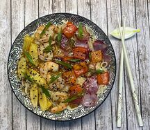 Боул с креветкой и удоном
