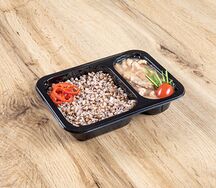 Греча отварная с поджаркой из свинины