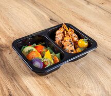 Куриный шашлычок с жаренными овощами