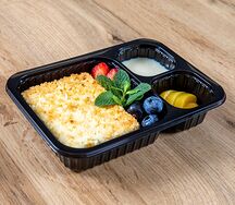 Запеканка творожная с персиком